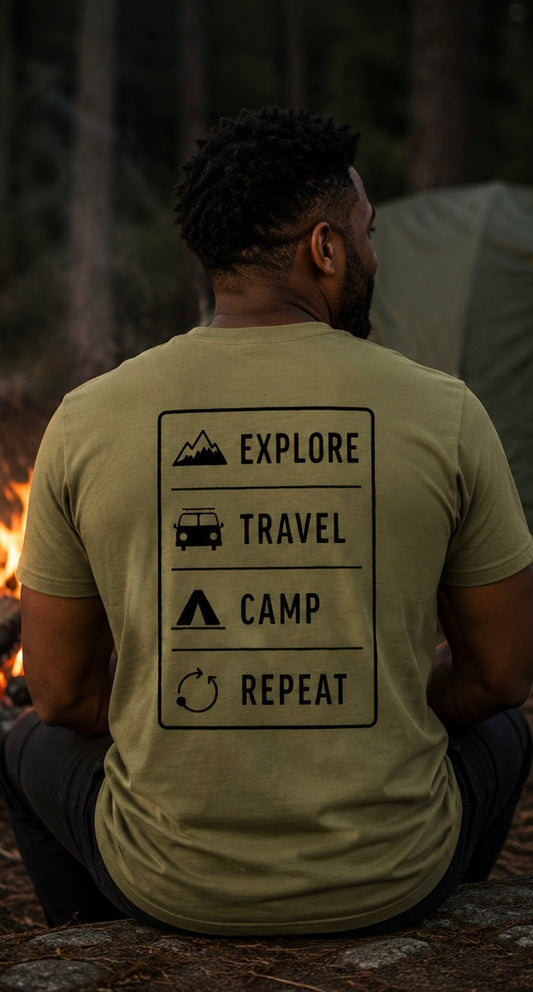 Explore • Travel • Camp | Premium Organic T-Shirt